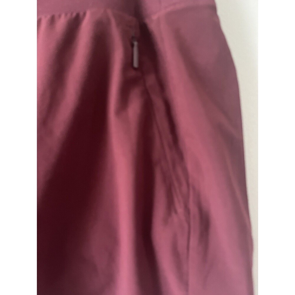 Athleta Skort Womens 10 Burgundy Wine Built In Shorts Zip Pockets Athletic - Picture 2 of 9